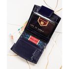 Portfel, fioletowy, skórzany, RFID, Peterson