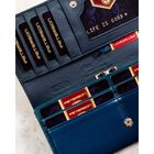 Portfel, granatowy, skóra ekologiczna, Peterson