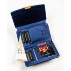 Portfel, granatowy, skóra ekologiczna, RFID, Peterson