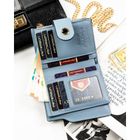 Portfel, niebieski, skóra ekologiczna, Peterson