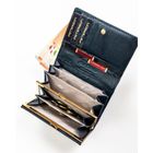 Portfel, niebieski, skóra naturalna i ekologiczna, Peterson