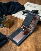 Portfel, niebieski, skórzany, Forever Young