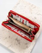 Portfel-piórnik, czerwony, skóra ekologiczna, Rovicky