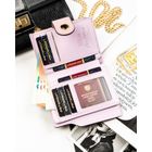 Portfel, różowy, skóra ekologiczna, RFID, Peterson