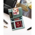 Portfel, skórzany, kwiatowy wzór, Peterson