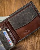 Portfel, szary, skórzany, Forever Young