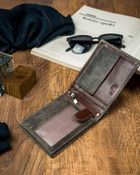 Portfel, szary, skórzany, Forever Young