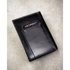 Portfel z brelokiem, czarny, skórzany, Peterson