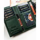 Portfel, zielony, skóra ekologiczna, Peterson