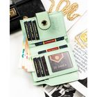 Portfel, zielony, skóra ekologiczna, Peterson