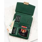 Portfel, zielony, skóra ekologiczna, Peterson