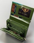 Portfel, zielony, skórzany, Peterson