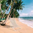 Probeach, leżak składany plażowy z zagłówkiem, pomarańczowy