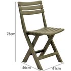 ProGarden, Komodo, krzesła cateringowe, składane, plastikowe, zielone, 4 szt.