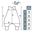 Pulp, Serduszka, śpiworek muślinowy z nogawkami, całoroczny, TOG  1.5, 1-2.5 l