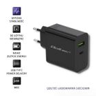 Qoltec Ładowarka Sieciowa 42w, 5-20v, 2.25-3a, USB Typ C Pd, USB, czarna