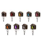 Qualy, Budka, wieszak na klucze, czarno-niebieski, 10091-BK-BU