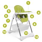 Ricokids, Lindo, krzesełko do karmienia, zielone