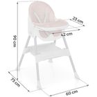 Ricokids, Mani, krzesełko do karmienia, różowe