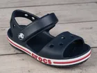 Sandały chłopięce, granatowe, Crocs Byaband