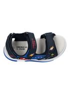 Sandały chłopięcie, granatowe, skórzana wkładka, American Club