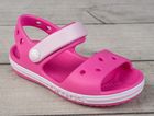 Sandały dziewczęce, różowe, Crocs Byaband