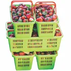 Saska Garden, koszyk plastikowy na owoce i warzywa, z rączką, ażurowy