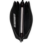 Saszetka do ręki, czarna, skóra ekologiczna, Rovicky