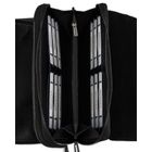 Saszetka do ręki, czarna, skóra ekologiczna, Rovicky