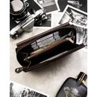 Saszetka na biodro, brązowa, skórzana, Rovicky