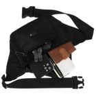 Saszetka na biodro, nerka, czarna, Peterson