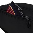 Saszetka na biodro, nerka, czarna, Peterson