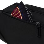 Saszetka na biodro, nerka, czarna, Peterson