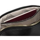 Saszetka na biodro, nerka, czarna, skóra ekologiczna, Peterson