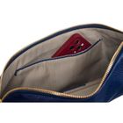 Saszetka na biodro, nerka, granatowa, Peterson