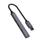 Savio, hub USB-A, 3xUSB-A 2.0, 1xUSB-A 3.0, szary