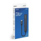 Savio, hub USB-C, 3xUSB-A 2.0, 1xUSB-A 3.0, szary