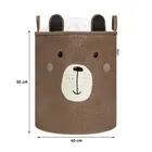 Sipo, kosz na zabawki XXL, wersja premium, zamykany na ściągacz, Brązowy miś