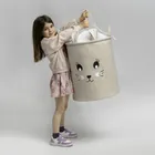 Sipo, kosz na zabawki XXL, wersja premium, zamykany na ściągacz, Królik