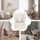 Sipo, Królik, kosz na zabawki XL, premium boucle, zamykany na ściągacz, kremowy