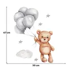 Sipo, naklejki na ścianę do pokoju dziecięcego, Miś z balonami
