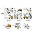 Sipo, naklejki na ścianę do pokoju dziecięcego, Traktory i koparki