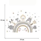 Sipo, naklejki na ścianę do pokoju dziecięcego, Zwierzątka i tęcza