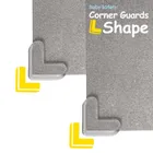 Sipo, zestaw silikonowych, transparentnych zabezpieczeń narożników mebli, kształt L, 12 szt.