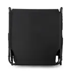 Składane łóżko turystyczne z materacem, czarne, 68-200 cm