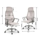 Sofotel, Praga, fotel biurowy, jasnoszary