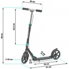 Soke, City, hulajnoga miejska, składana, czarno-turkusowa