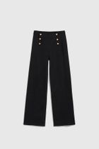 Spodnie jeansowe damskie, wide, czarne, Moodo