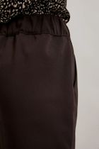 Spodnie materiałowe damskie, brązowe, Moodo