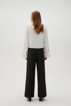 Spodnie materiałowe damskie, czarne, Moodo